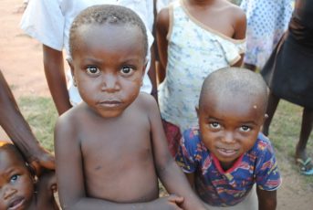 Children in the Mussungue reception centre for refugees in Dundo, Angola.