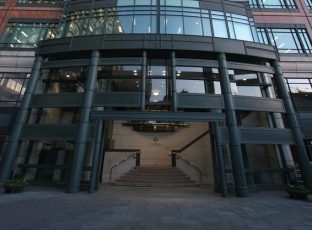 Entrance to the EBRD's headquarters in London