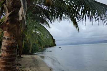 Rising sea levels pose a threat to low-lying atoll islands.