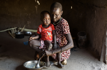 Angelina has fled violence, flooding and drought looking for a safe place for her family.