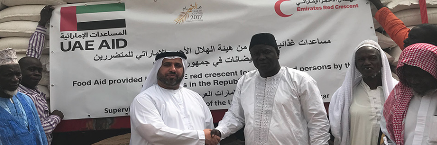 UAE Embassy supervises distribution of food aid to flood victims in Gambia UAE Embassy supervises distribution of food aid to flood victims in Gambia