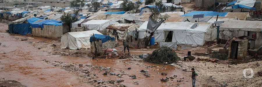 Severe floods and heavy rain displace thousands of families in Northern Syria