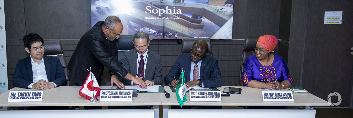 The African Development Bank and Sophia University in Japan sign MOU to build capacity The African Development Bank and Sophia University in Japan sign MOU to build capacity