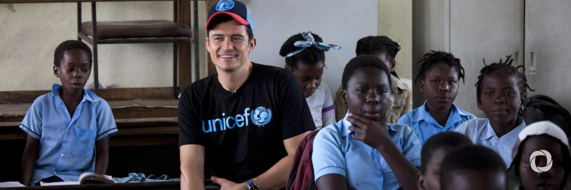 UNICEF Goodwill Ambassador Orlando Bloom visits children displaced by Cyclone Idai in Mozambique UNICEF Goodwill Ambassador Orlando Bloom visits children displaced by Cyclone Idai in Mozambique