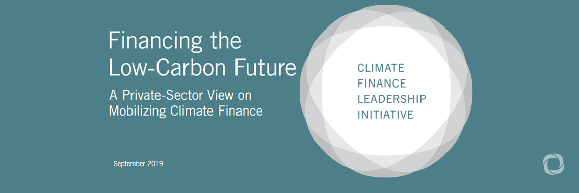 Major private sector institutions present solutions for mobilizing climate finance Major private sector institutions present solutions for mobilizing climate finance