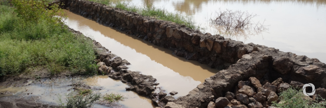 Creating arable land behind weirs in Ethiopia