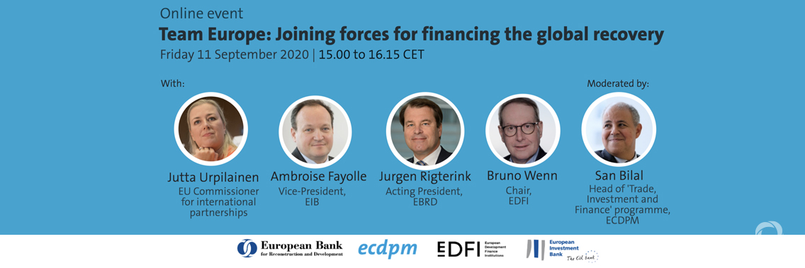 Virtual | Team Europe: Joining Forces for Financing the Global Recovery