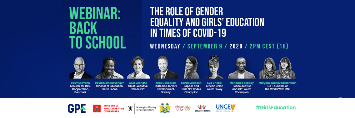 Webinar | The Role of Gender Equality and Girls’ Education in Times of COVID-19 Webinar | The Role of Gender Equality and Girls’ Education in Times of COVID-19