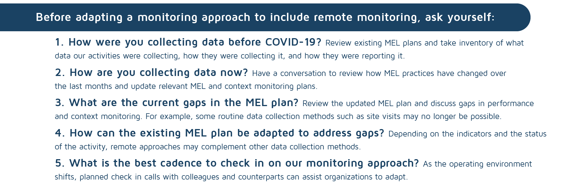How to adapt monitoring approach to remote monitoring