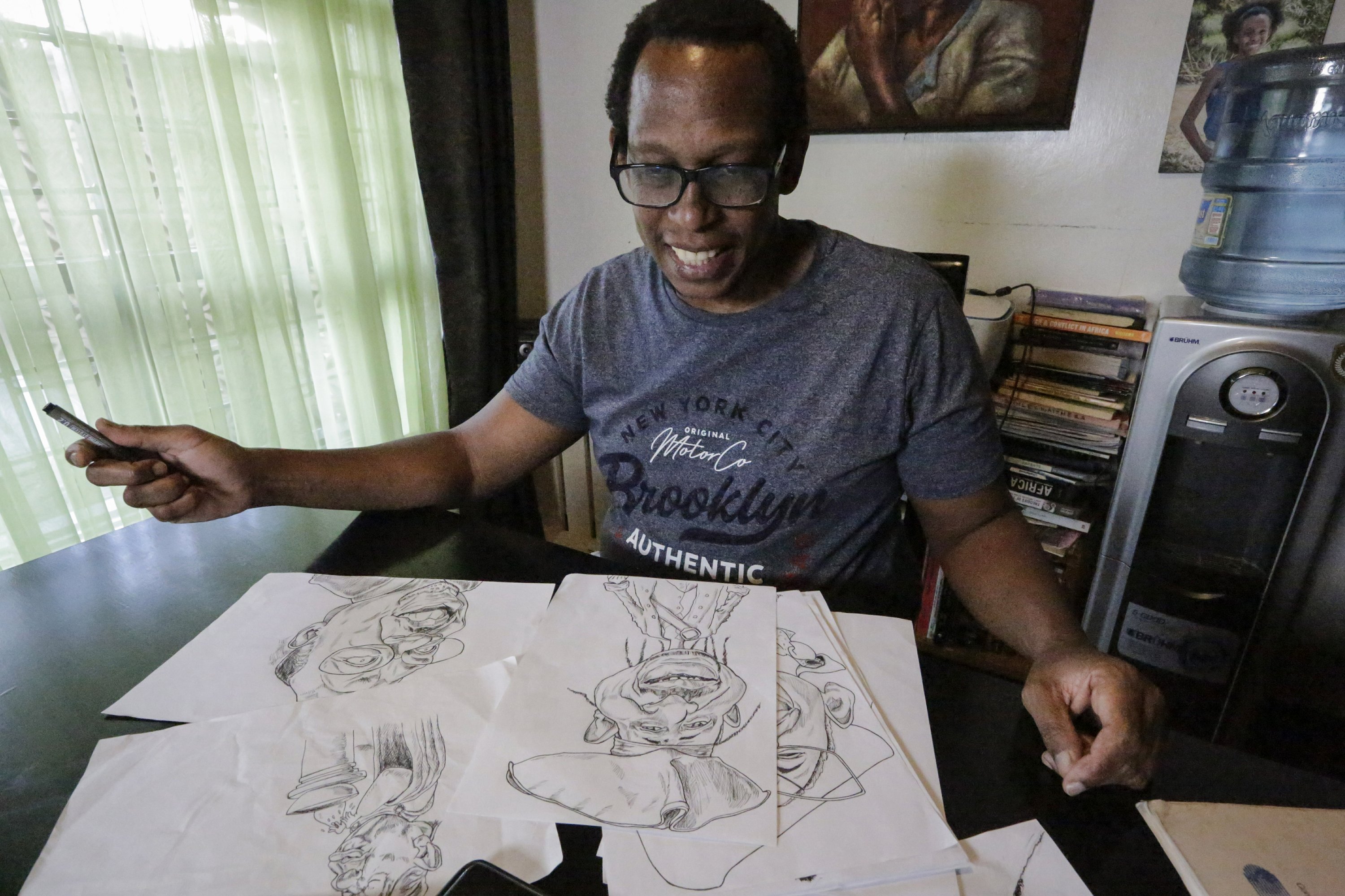 Kenyan cartoonist Patrick Gathara