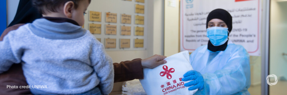 China donation of COVID-19 supplies distributed across all five fields of UNRWA operations