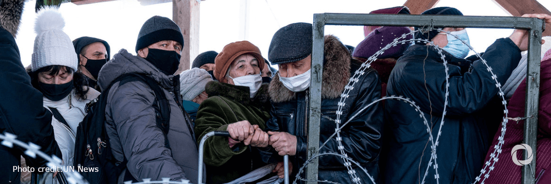 UN-led aid convoy brings 23 tonnes of humanitarian goods across contact line in east Ukraine UN-led aid convoy brings 23 tonnes of humanitarian goods across contact line in east Ukraine