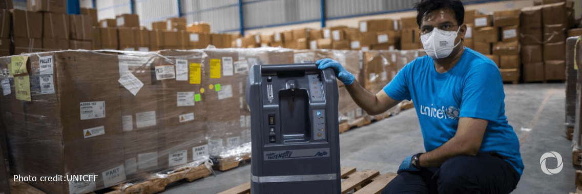 UNICEF sends 3,000 oxygen concentrators and other critical supplies to India as country battles deadly COVID-19 surge UNICEF sends 3,000 oxygen concentrators and other critical supplies to India as country battles deadly COVID-19 surge