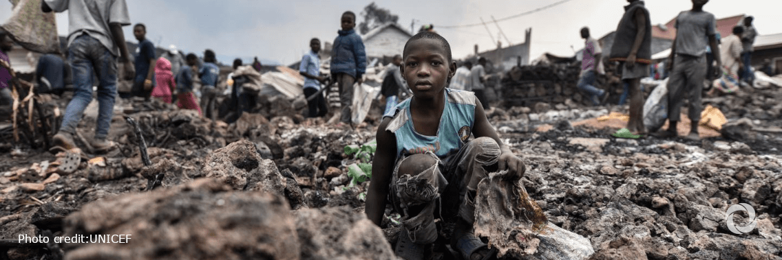 Children and families at risk following huge volcano eruption in Goma, Democratic Republic of the Congo, warns UNICEF Children and families at risk following huge volcano eruption in Goma, Democratic Republic of the Congo, warns UNICEF