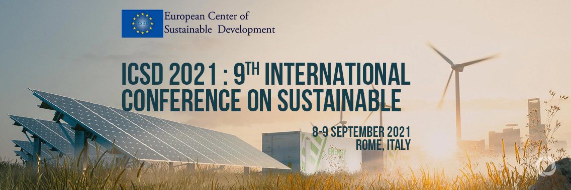 ICSD 2021 : 9th International Conference on Sustainable Development | Virtual