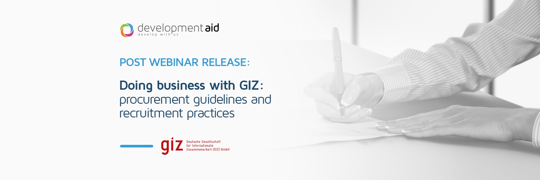 Post Webinar Release | “Doing business with GIZ: procurement guidelines and recruitment practices”