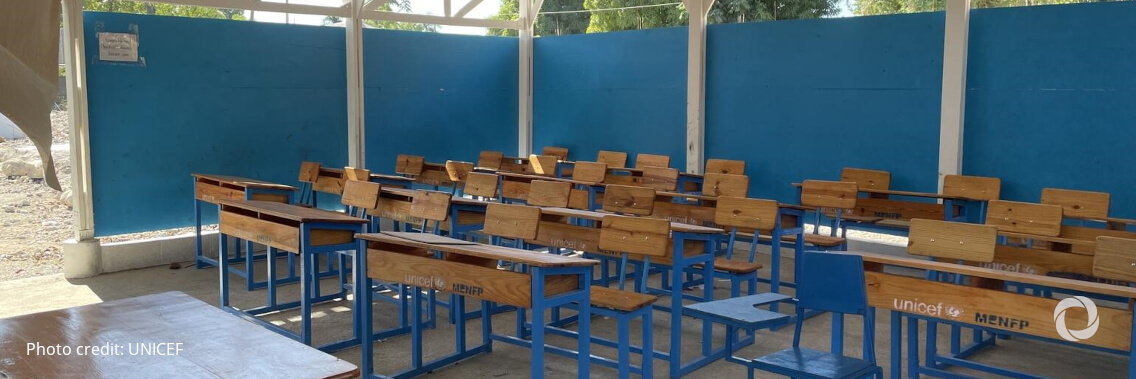 Six months after the earthquake in Haiti, more than 4 out of 5 schools destroyed or damaged are yet to be rebuilt Six months after the earthquake in Haiti, more than 4 out of 5 schools destroyed or damaged are yet to be rebuilt