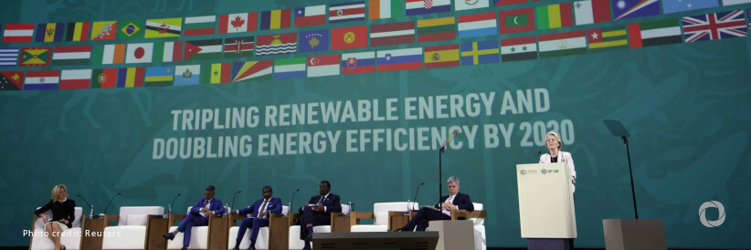 EU negotiators secure agreement at COP28 to accelerate the global transition away from fossil fuels and triple renewables and double energy efficiency this decade