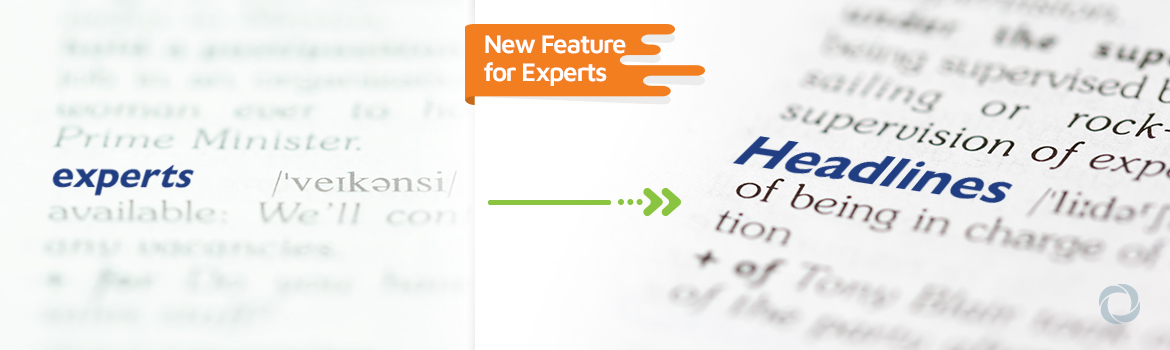 Announcing a new feature for DevelopmentAid Member-Experts: Headlines