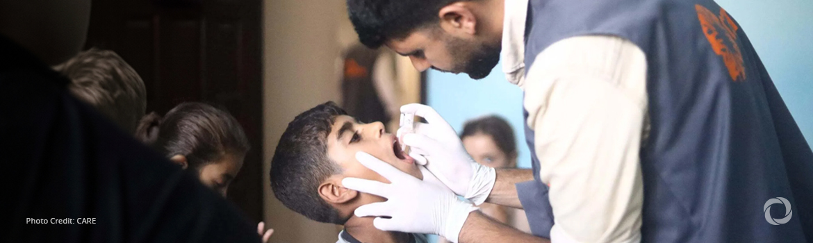 CARE’s clinic in Gaza administers polio vaccine to thousands of children