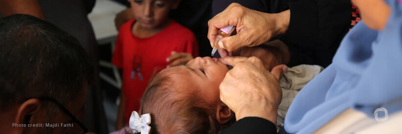 Mass polio vaccination campaign to continue in the Gaza Strip Mass polio vaccination campaign to continue in the Gaza Strip