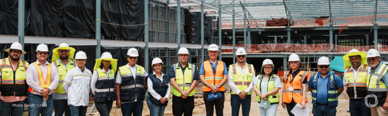 CABEI checks on hospital const
