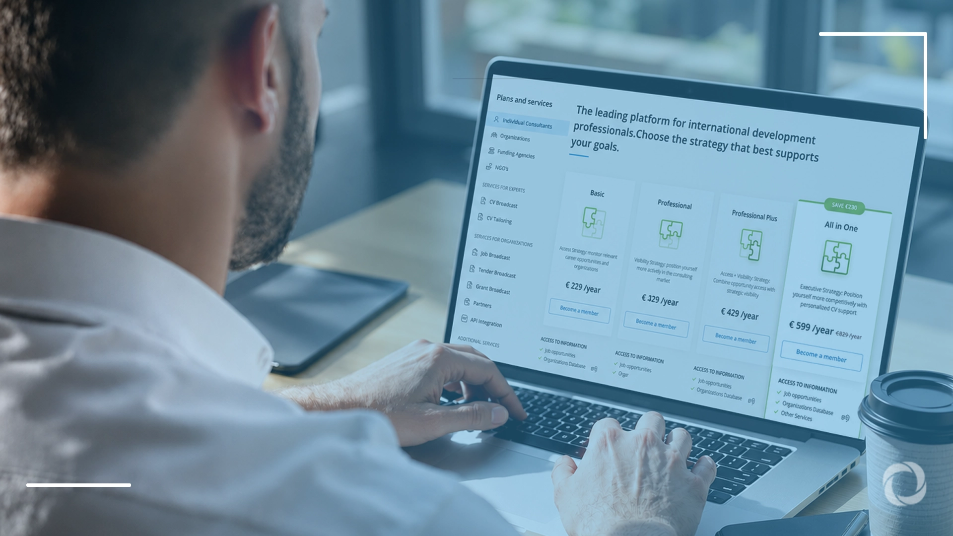 Everything a consultant needs: The  All-in-One membership at DevelopmentAid