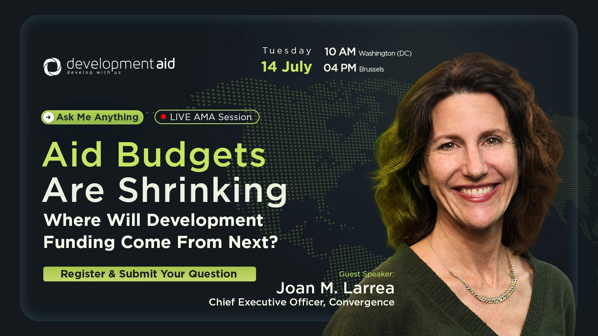 Ask the Expert Live Session: Aid Budgets Are Tightening. Where Will Development Funding Come From Next?