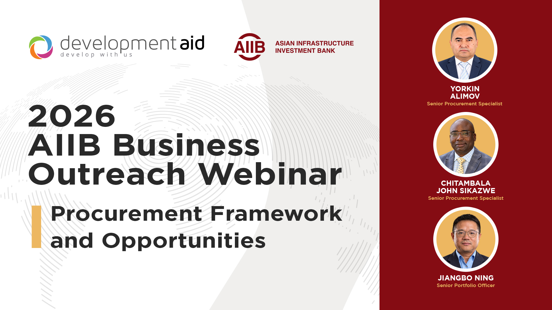 Webinar | 2026 AIIB Business Outreach Webinar: Procurement Framework and Opportunities